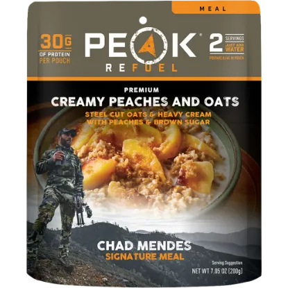 Picture of Peak Refuel Peaches & Cream Steel Cut Oatmeal Freeze-Dried Meal